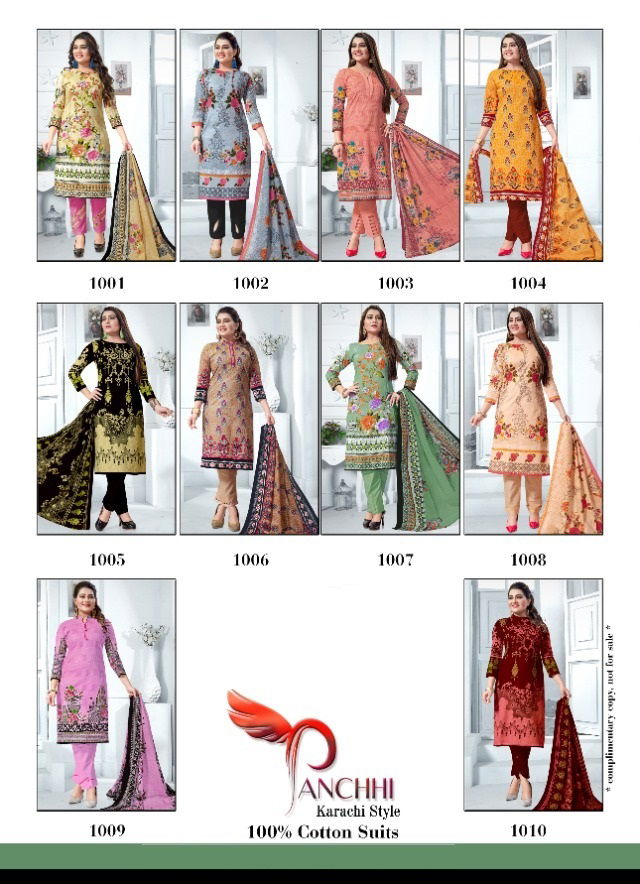 Avkar Panchi Fancy Casual Wear Karachi Cotton printed Style Cotton Dress Material